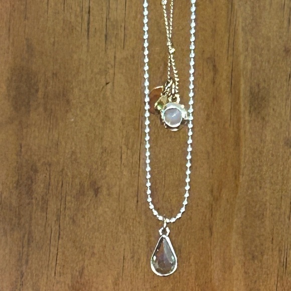 Doubled Layered Necklace + Pendants Western Bohemian Clay Pink - Picture 9 of 15